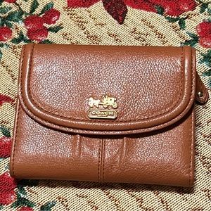 COACH SADDLE BROWN WALLET TRIFOLD